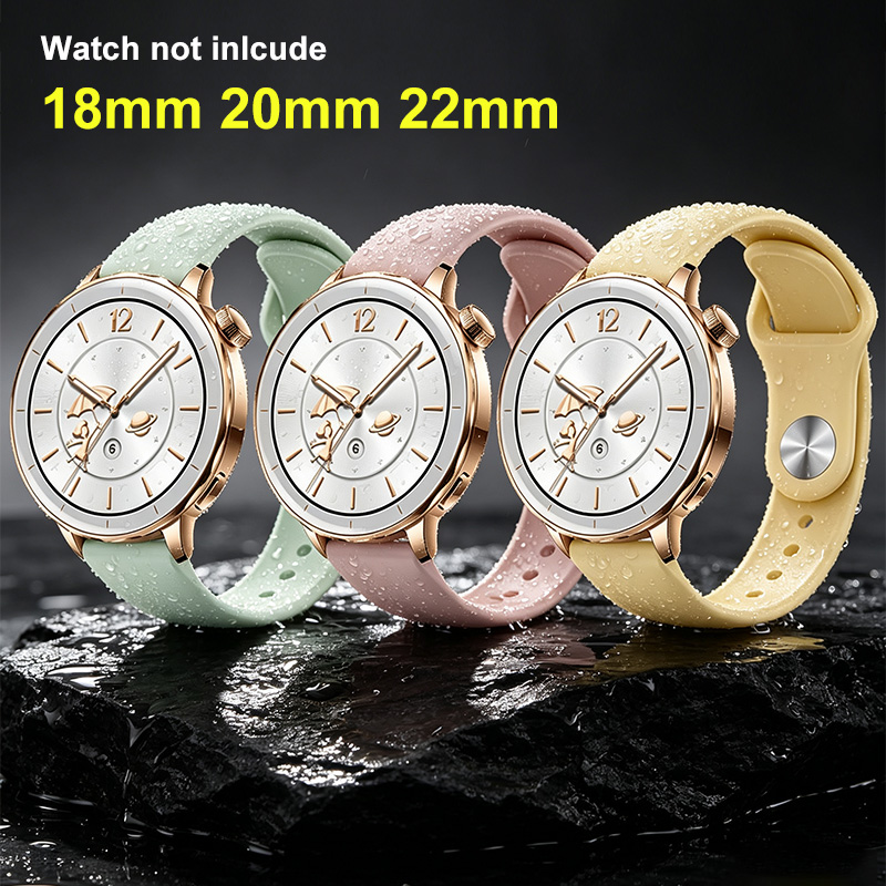 Fossil Smartwatch Accessories - 18mm 20mm 22mm 여성용 실리콘 팔찌