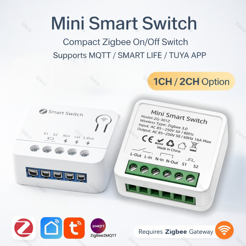 Smart Accessories - Zigbee TUYA 1/2Gang 미니 스마트 스위치