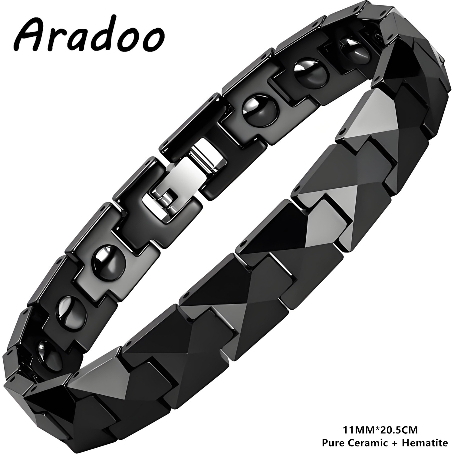 Ceramic Link Bracelet - ARADOO 프리미엄 세라믹 팔찌 피라미드 모양의
