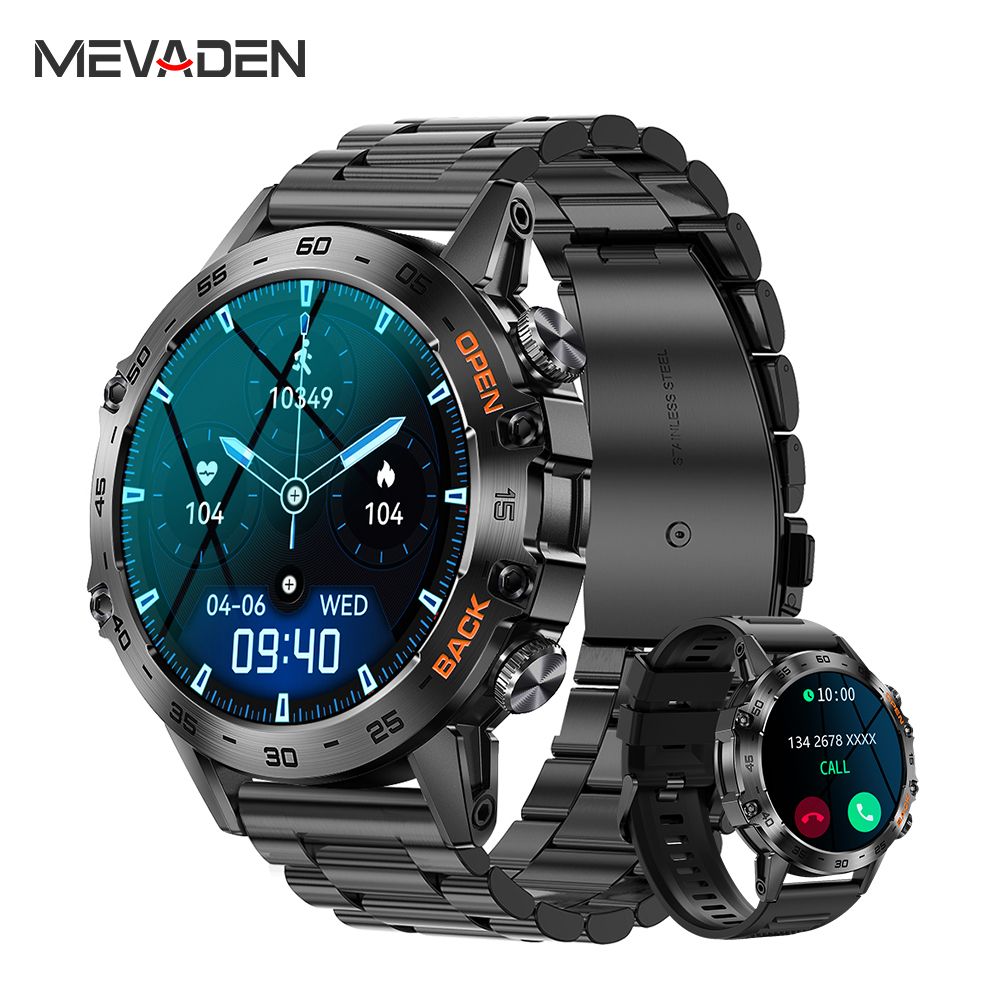 Smartwatch Faces - MEVADEN 스틸 1.39인치 남성용 고급 스마트워치