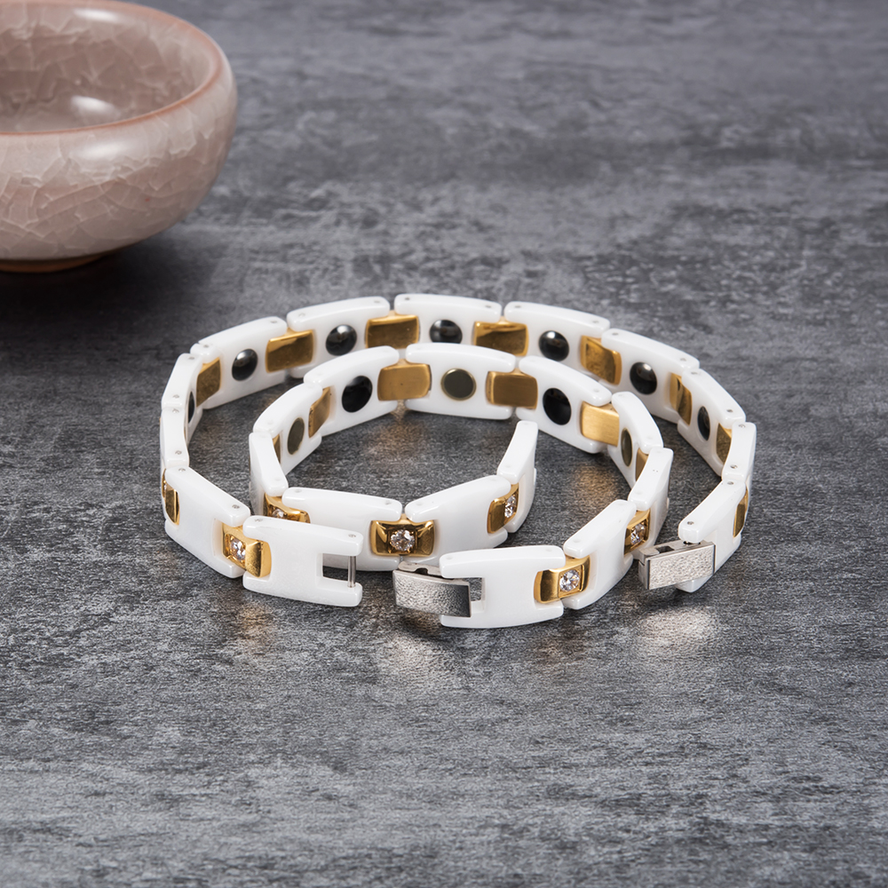 Ceramic Link Bracelet - Vinterly 여성 세라믹 팔찌 건강 에너지