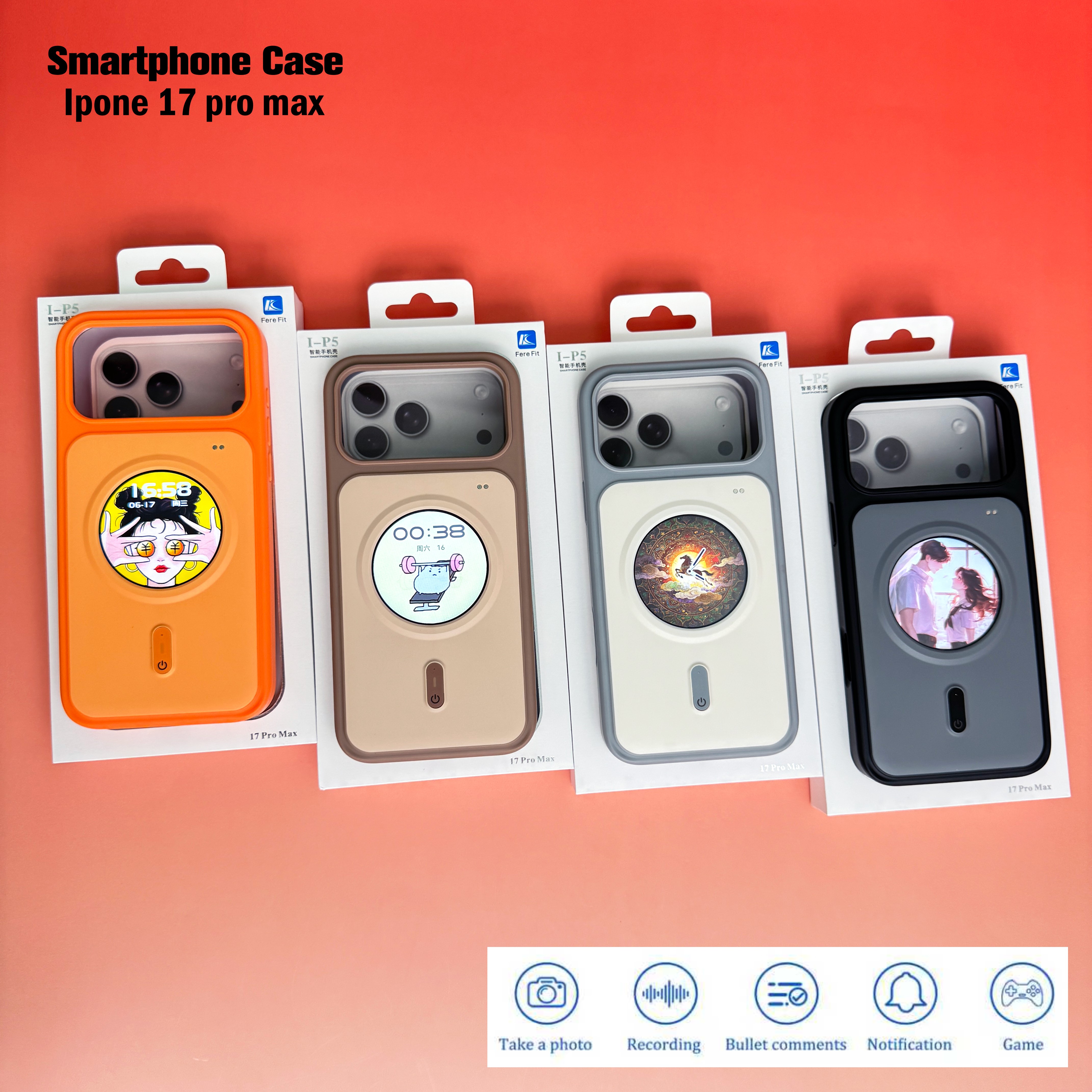 Smart Accessories - 새로운 스마트폰 케이스, 큰 원형 화면,
