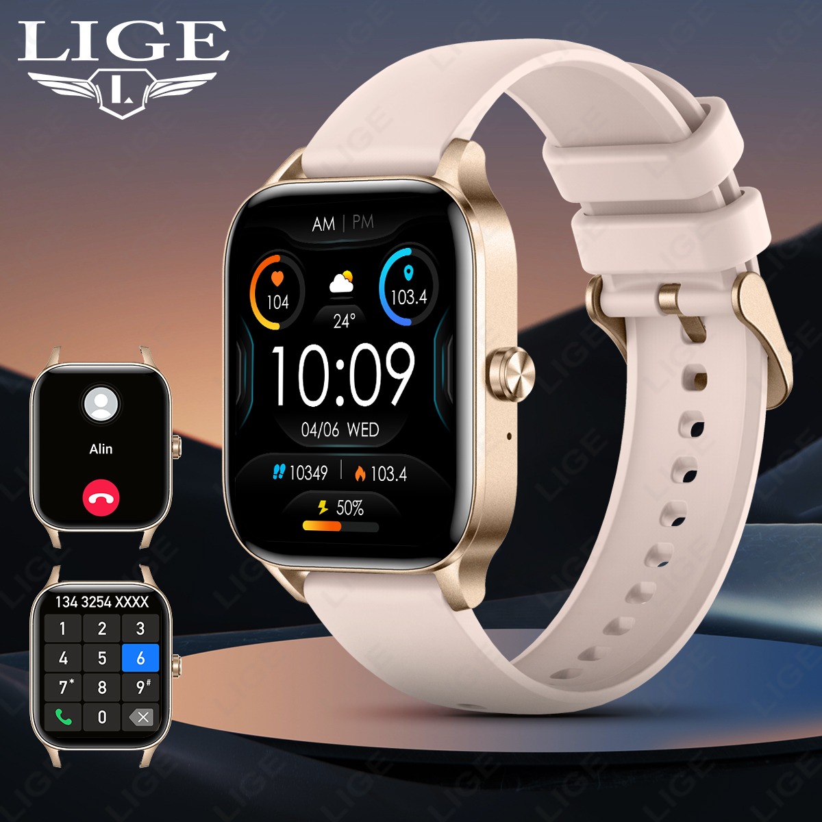 Smartwatch Instagram - LIGE 패션 스마트 워치 여성용 커스텀