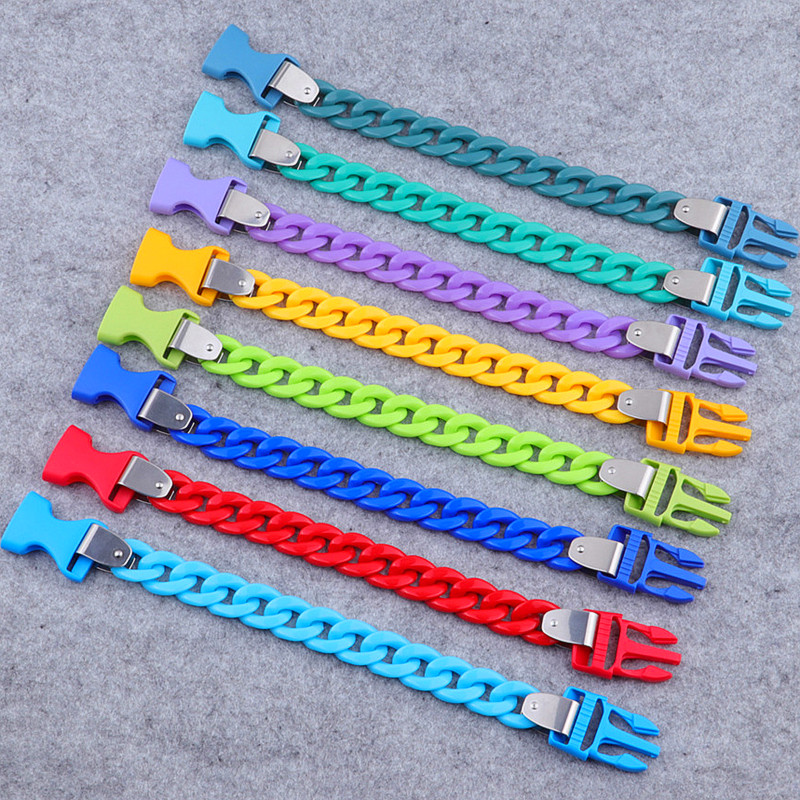 Ceramic Link Bracelet - FishSheep 여성용 다채로운 아크릴 링크 체인