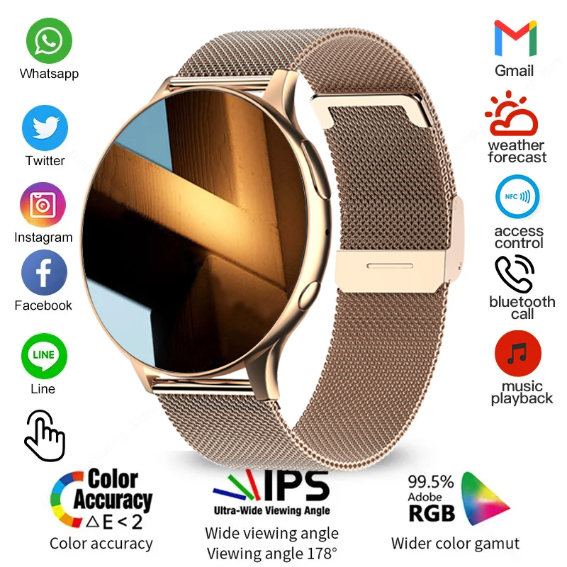 Smartwatch Instagram - 2026 여성 블루투스 통화 SmartWatch 심박수