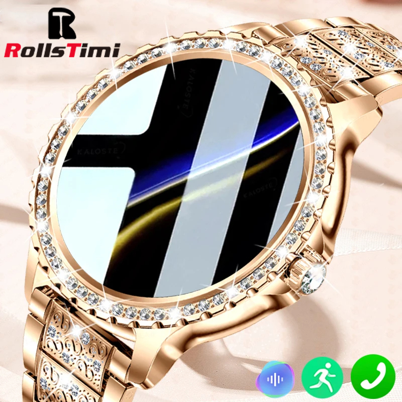 Smartwatch Faces - 패션 럭셔리 골드 여성 스마트 시계