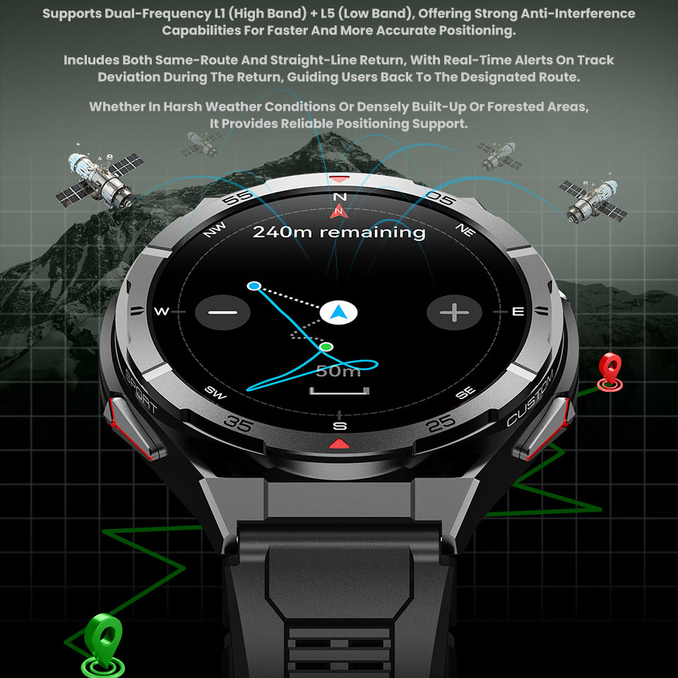 새로운 스마트 시계 GPS 스포츠 나침반 고도 기압 파 - Smartwatch Instagram 리뷰 및 가격