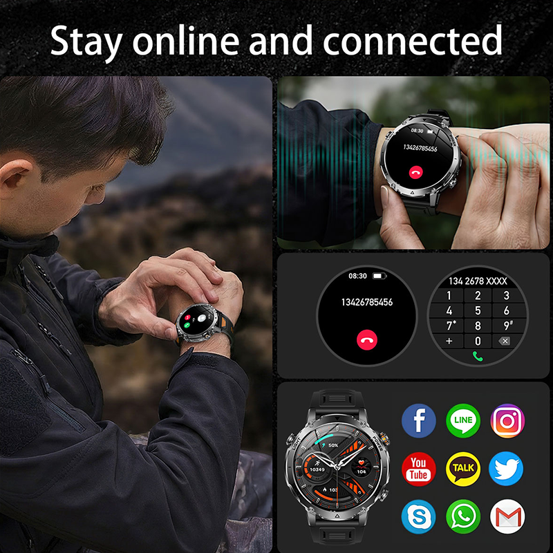 2026 새로운 야외 1400mAh 배터리 군사 남성  - Android Smartwatch Accessories 리뷰 및 가격