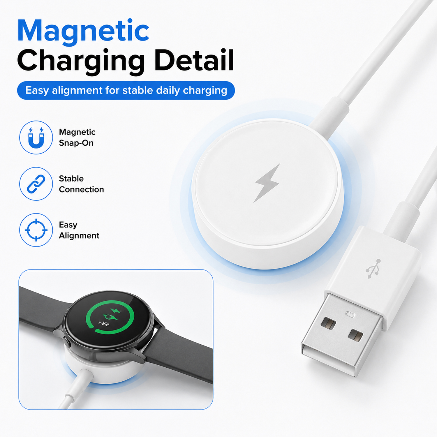 USB 시계 충전기 어댑터 스마트워치 충전 케이블 도크 - Fossil Smartwatch Accessories 리뷰 및 가격