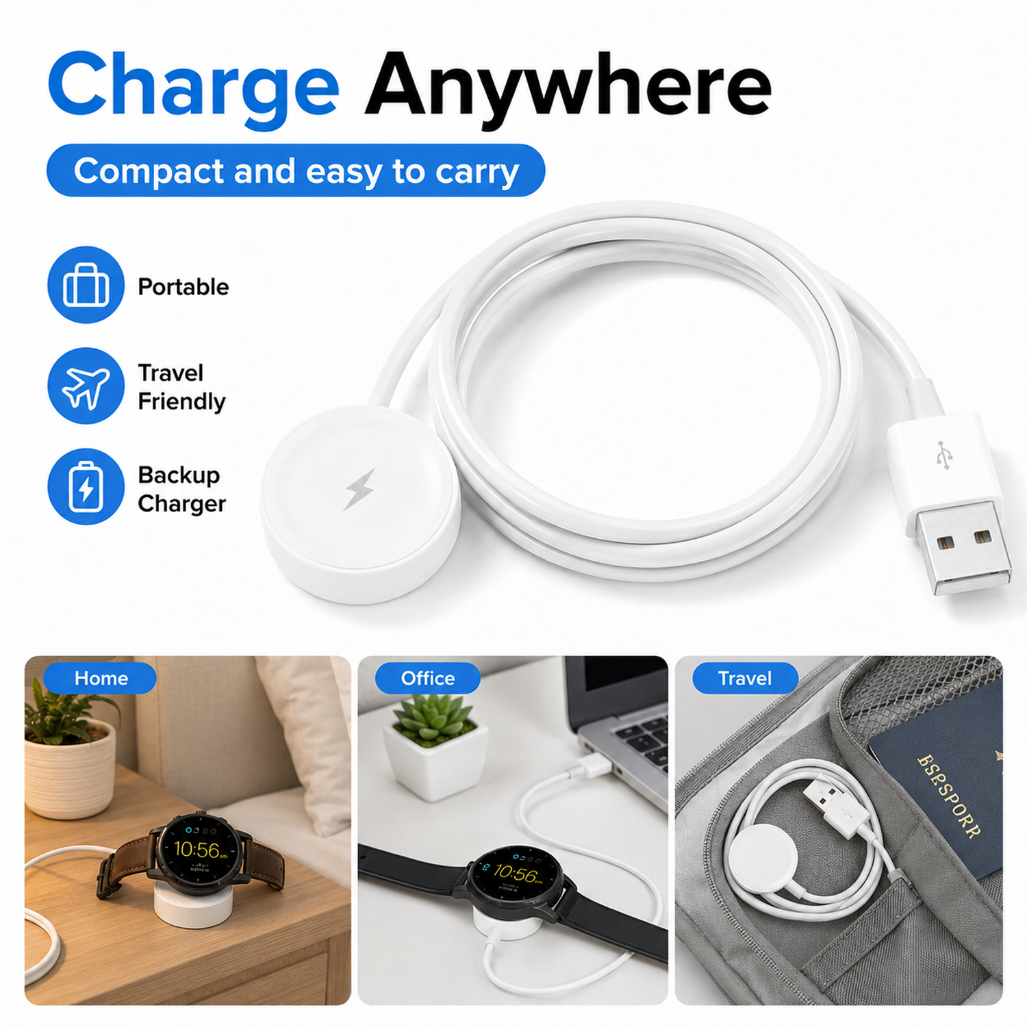 USB 시계 충전기 어댑터 스마트워치 충전 케이블 도크 - Fossil Smartwatch Accessories 리뷰 및 가격