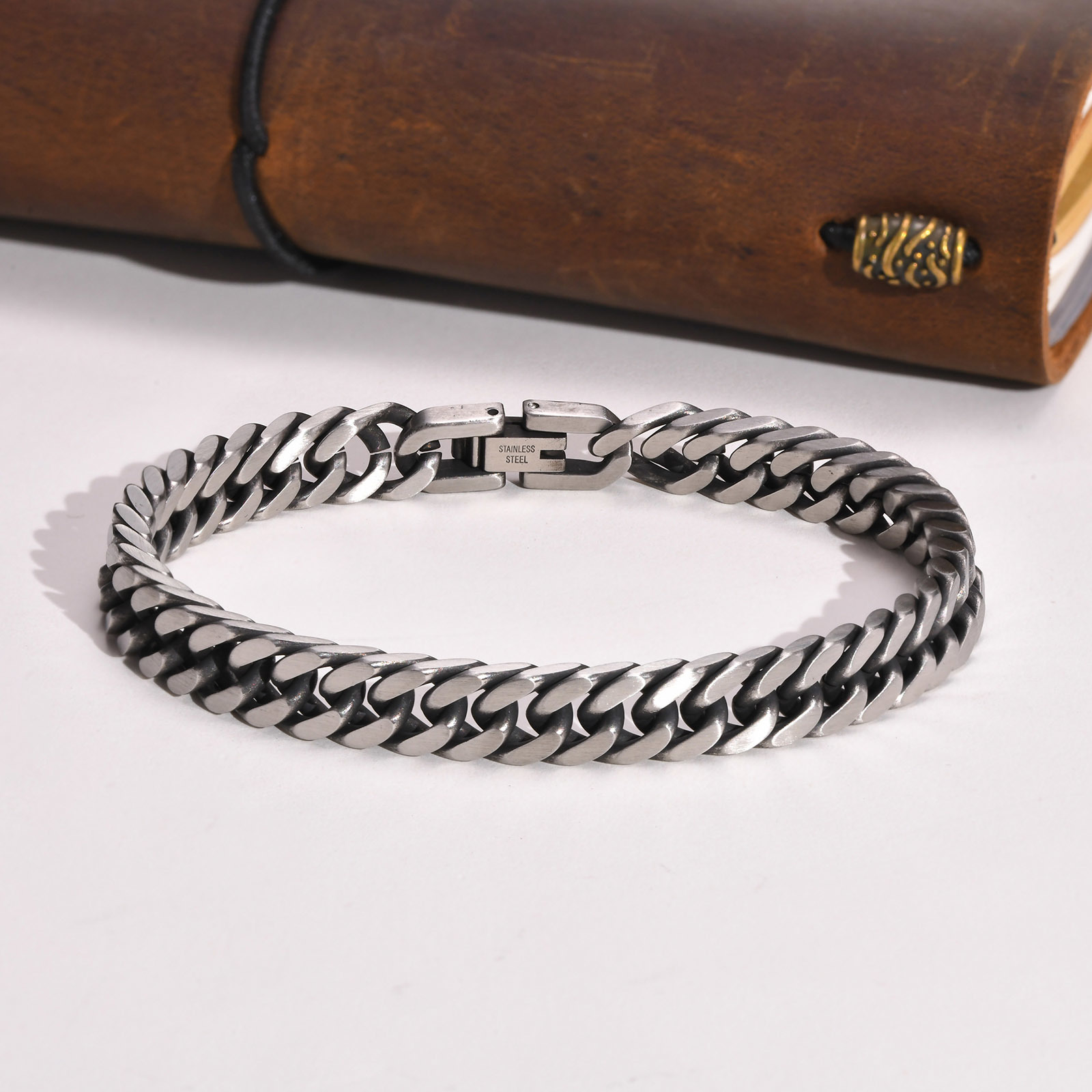 남성용 Vnox Chunky 레트로 쿠바 체인 팔찌,  - Ceramic Link Bracelet 리뷰 및 가격