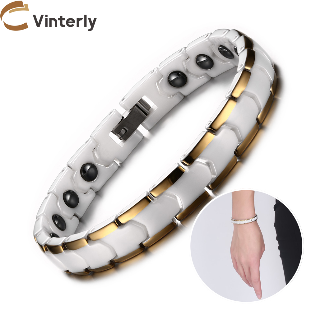여성을위한 Vinterly 팔찌 안티 스크래치 9mm  - Ceramic Link Bracelet 리뷰 및 가격