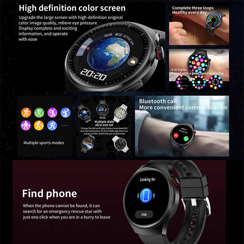 새로운 스마트 워치 남성용 HD 화면 심박수 혈중 산소 - Smartwatch M Active 리뷰 및 가격