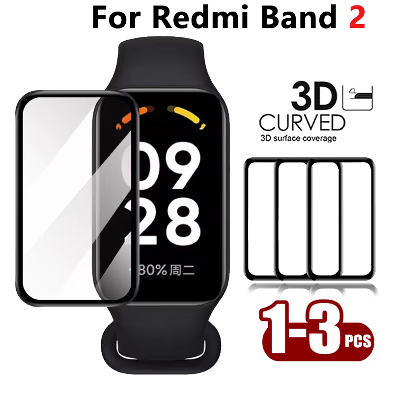 Redmi Band 2 용 1-3pcs 3D 복합 필름 - Xiaomi Smartwatch Accessories 리뷰 및 가격