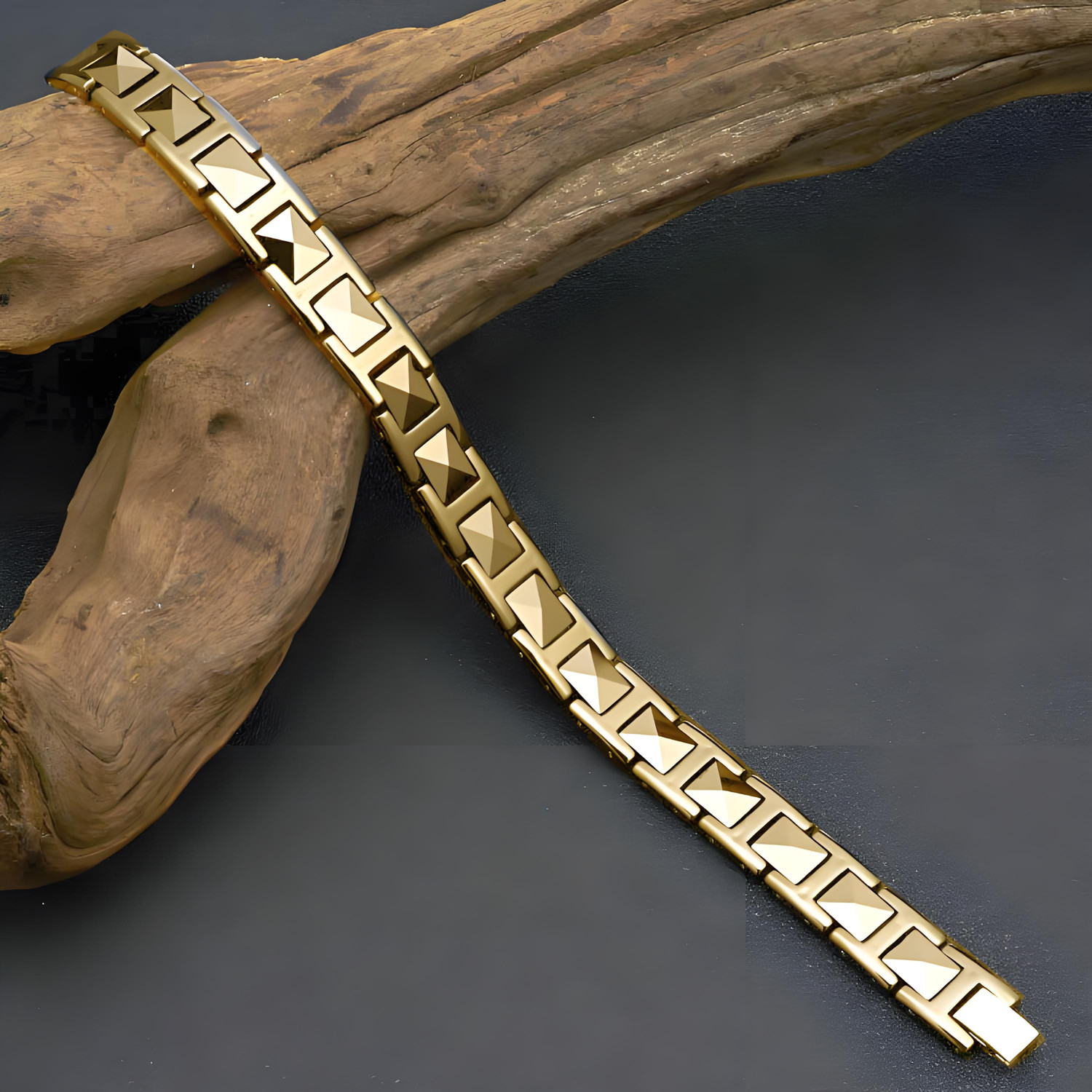 피라미드 디자인 적철광 자기 치료 팔찌 쥬얼리 선물과  - Ceramic Link Bracelet 리뷰 및 가격