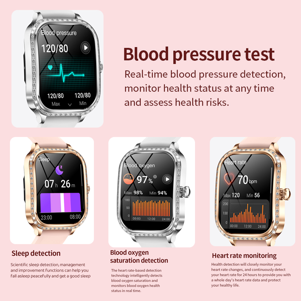2026 신상 여성 다이아몬드 스마트워치 심박수 혈압  - Smartwatch Faces 리뷰 및 가격
