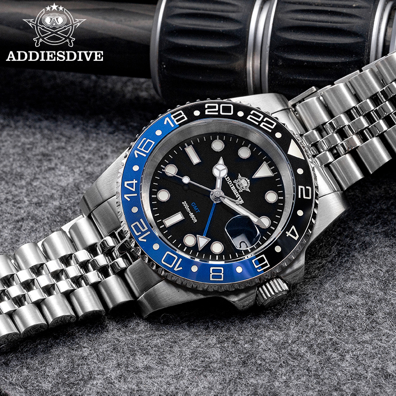 ADDIESDIVE AD2050 럭셔리 GMT 시계 스 - Ceramic Link Bracelet 리뷰 및 가격