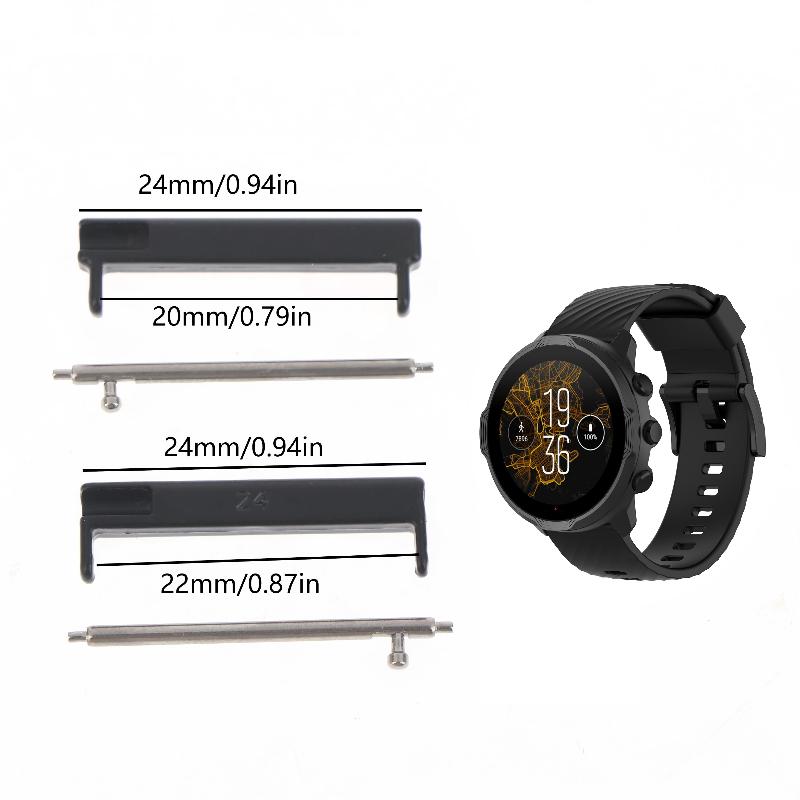 1쌍 24mm ~ 22mm/20mm 손목 밴드 어댑터  - Smart Watch Accessories 리뷰 및 가격