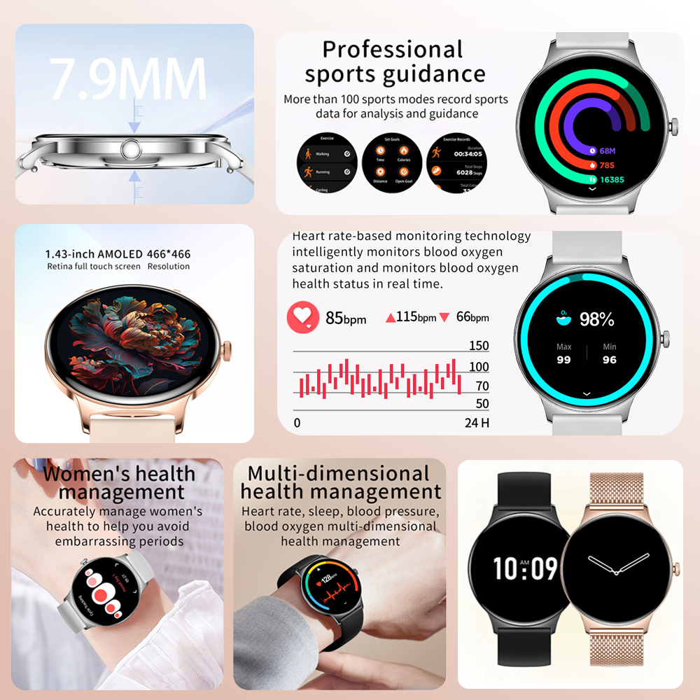 ChiBear 울트라 씬 패션 스마트 워치 여성용 항상 - Android Smartwatch Accessories 리뷰 및 가격