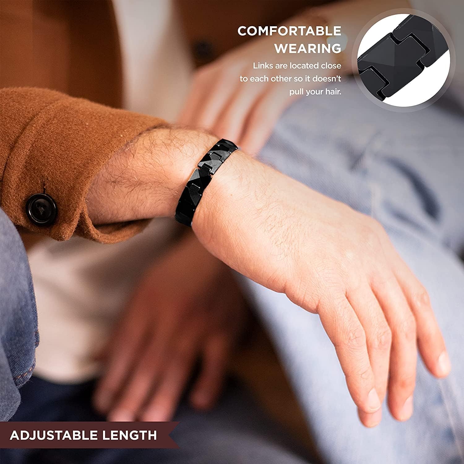 ARADOO 프리미엄 세라믹 팔찌 피라미드 모양의 디자 - Ceramic Link Bracelet 리뷰 및 가격