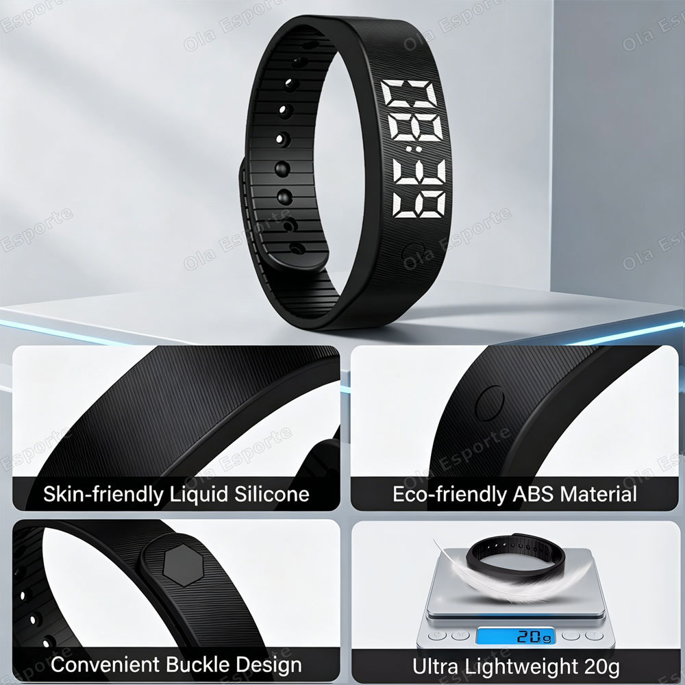 진동 알람 시계 시계 무소음 깨우기 스마트 팔찌 남녀  - Android Smartwatch Accessories 리뷰 및 가격