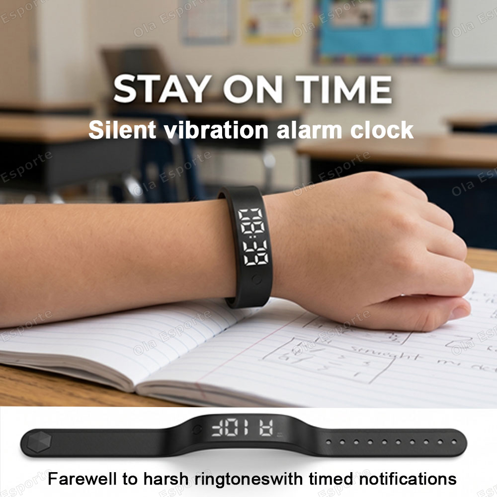 진동 알람 시계 시계 무소음 깨우기 스마트 팔찌 남녀  - Android Smartwatch Accessories 리뷰 및 가격