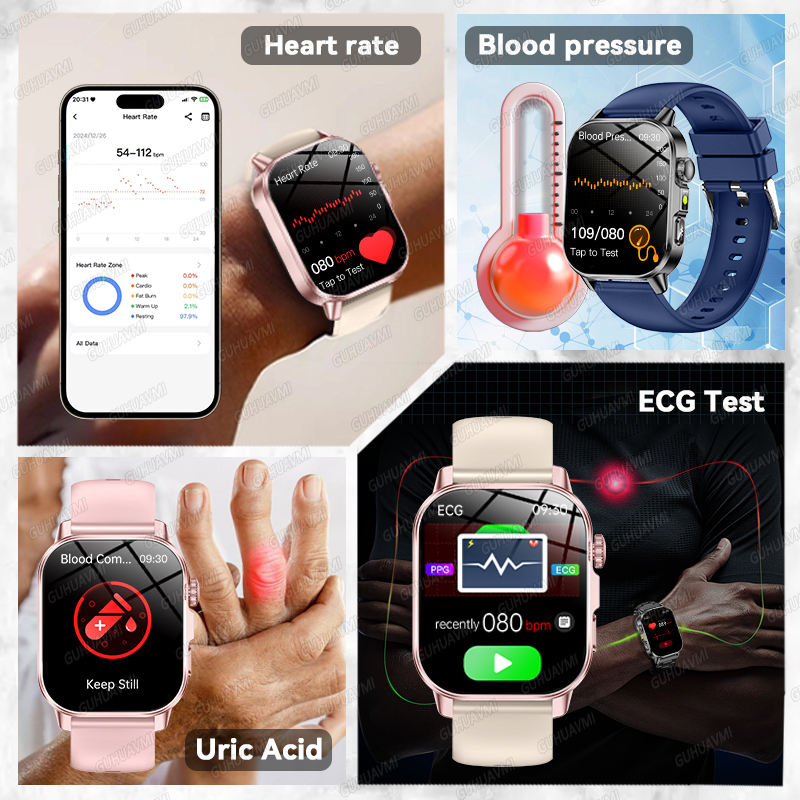 GUHUAVMI 2026 새로운 정밀 건강 관리 스마트 - Android Smartwatch Accessories 리뷰 및 가격
