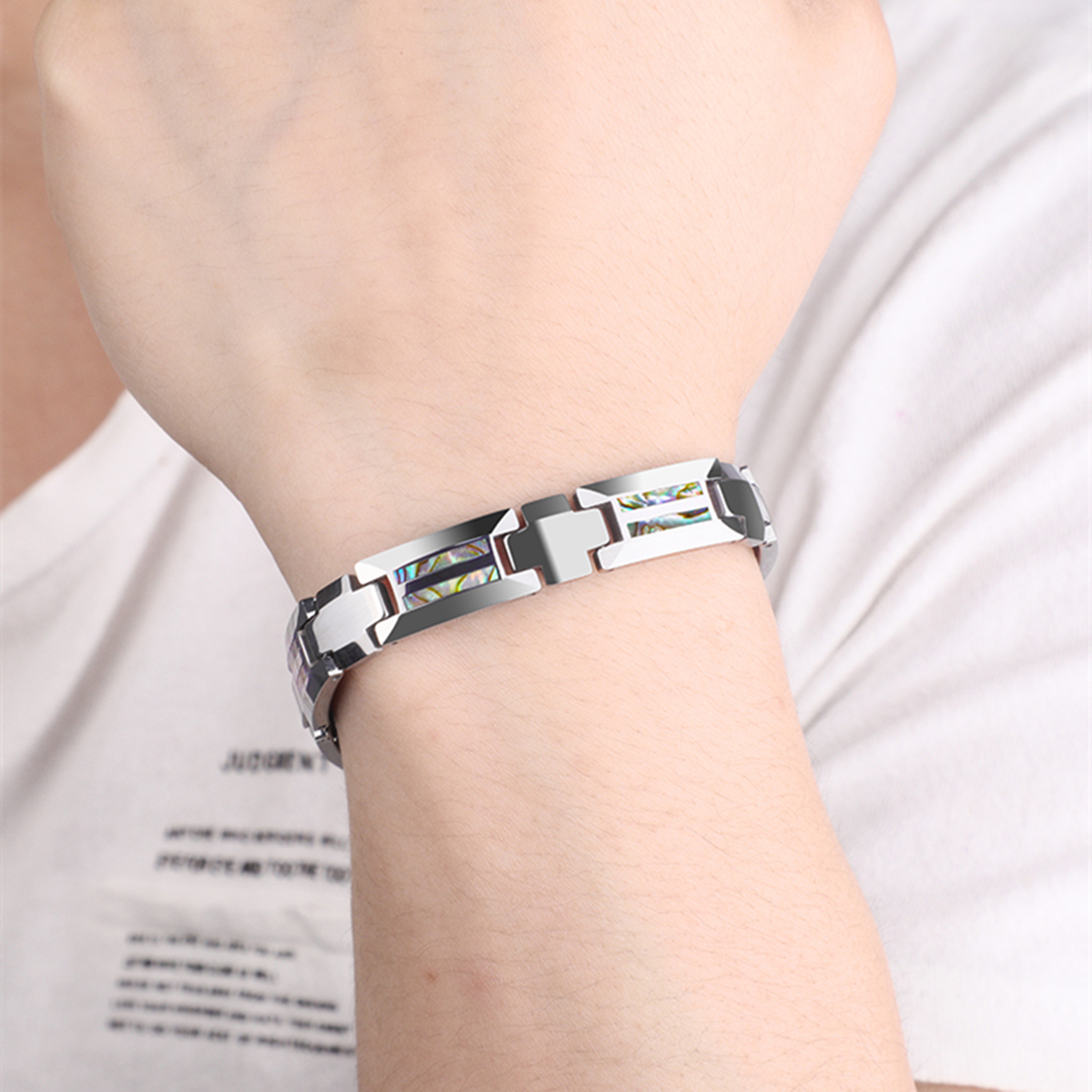 전복 껍질 텅스텐 강철 팔찌 블랙 세라믹 적철광 남성용 - Ceramic Link Bracelet 리뷰 및 가격