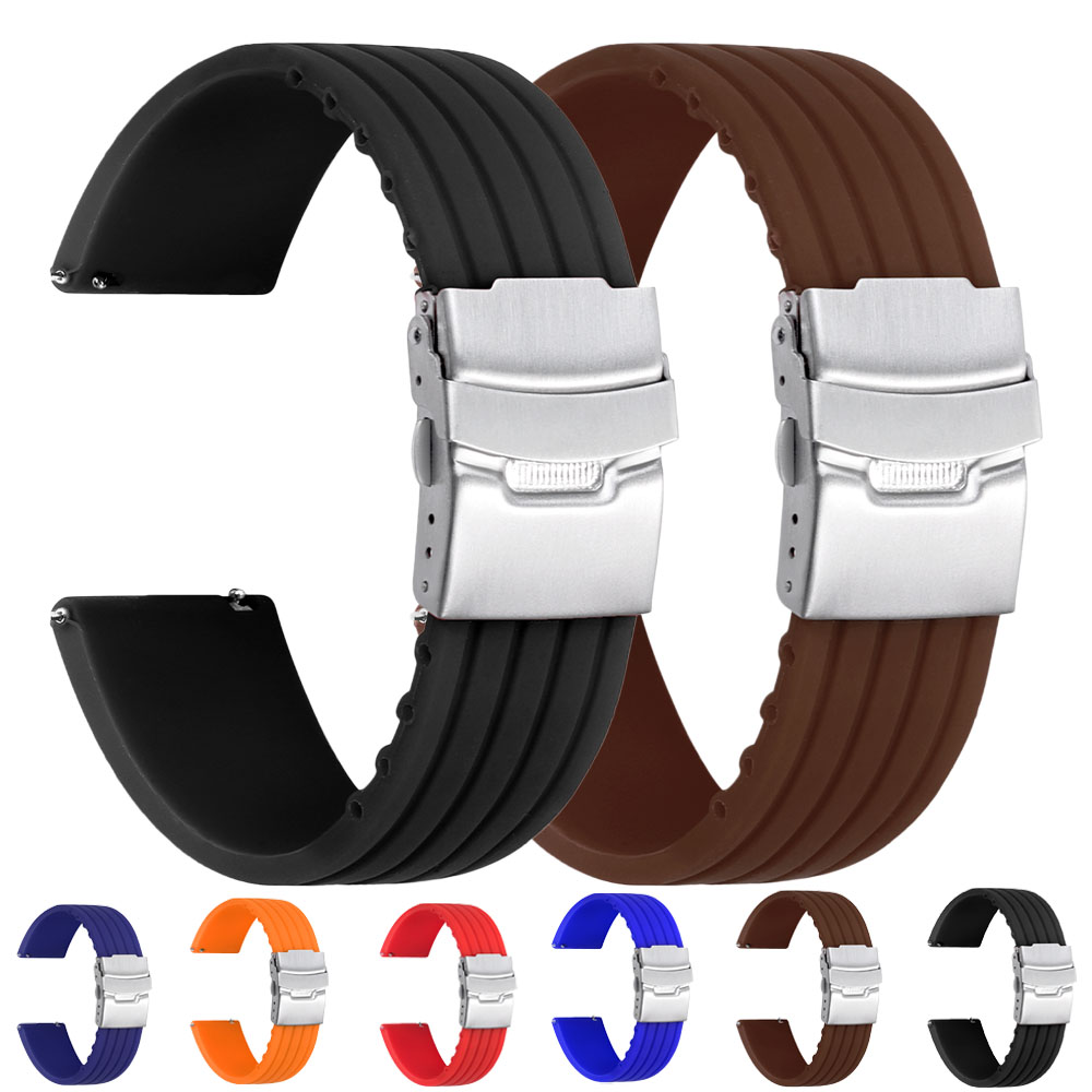 18/20/22/24mm 퀵 릴리스 실리콘 시계줄 (화 - Fossil Smartwatch Accessories 리뷰 및 가격
