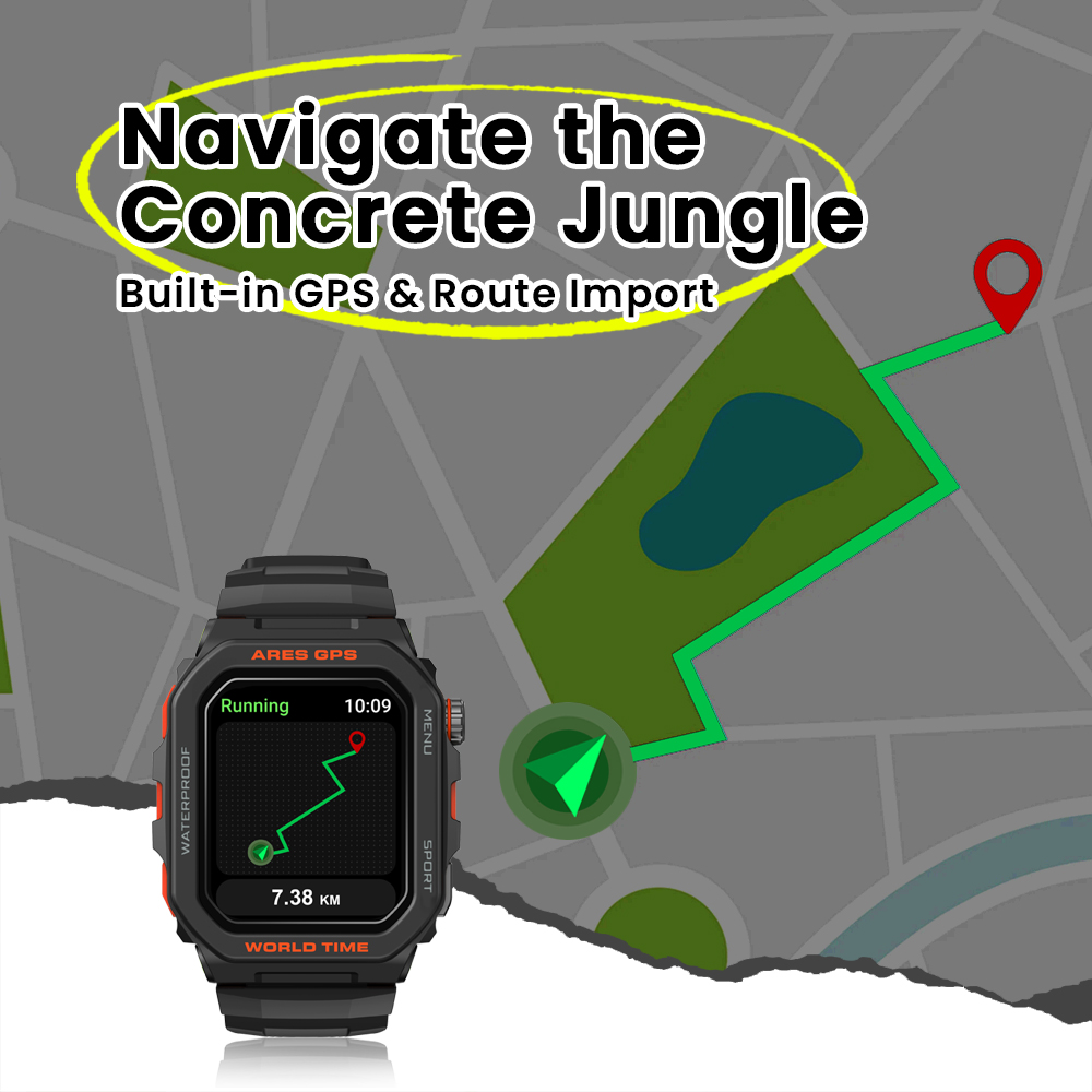 새로운 Zeblaze Ares GPS 스마트 시계 Al - Smartwatch Faces 리뷰 및 가격