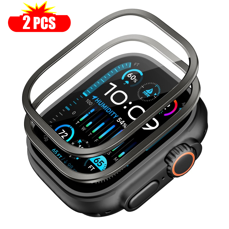 Apple Watch 용 2pcs 강화 유리 울트라 4 - Smartwatch Straps & Accessories 리뷰 및 가격