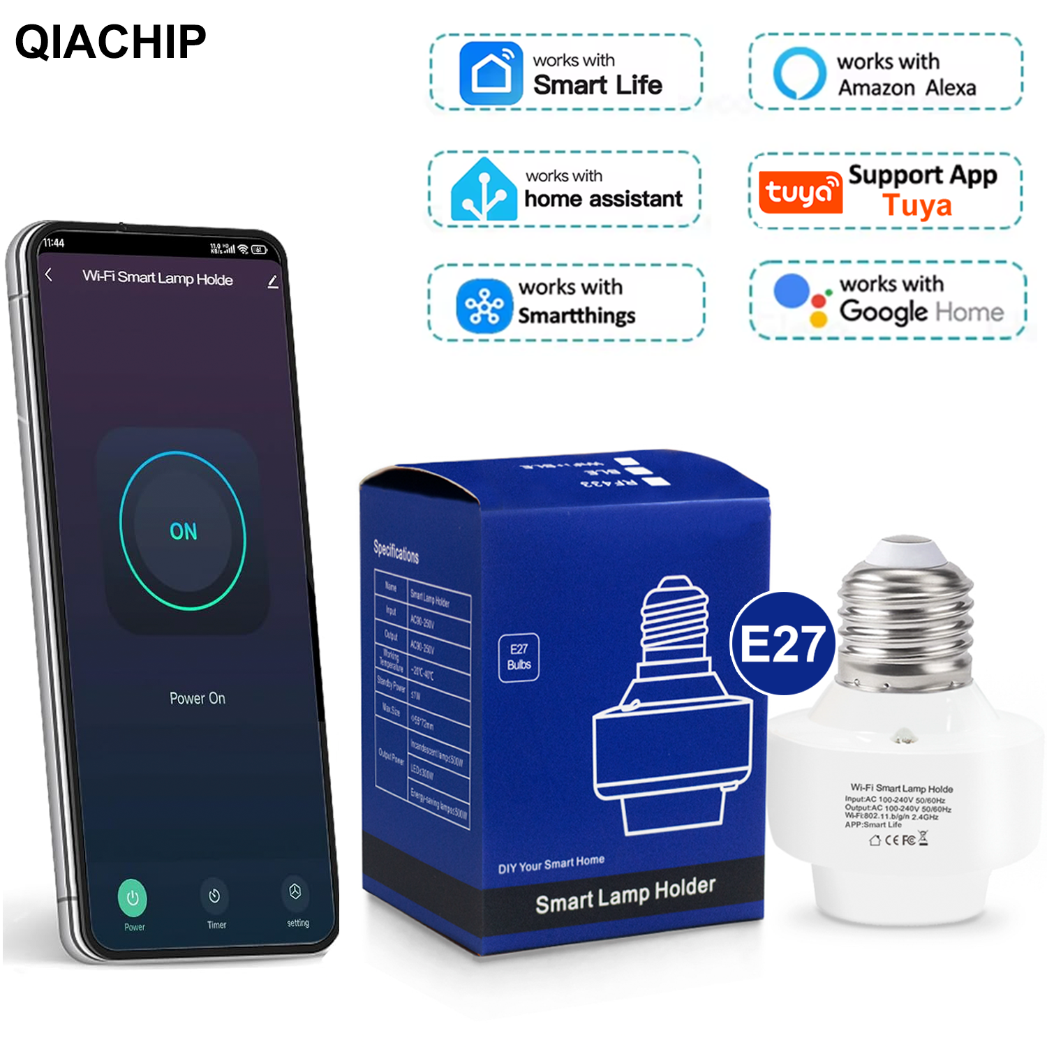 Tuya 스마트 E27 소켓 스위치 APP 제어 타이머 - Smart Accessories 리뷰 및 가격