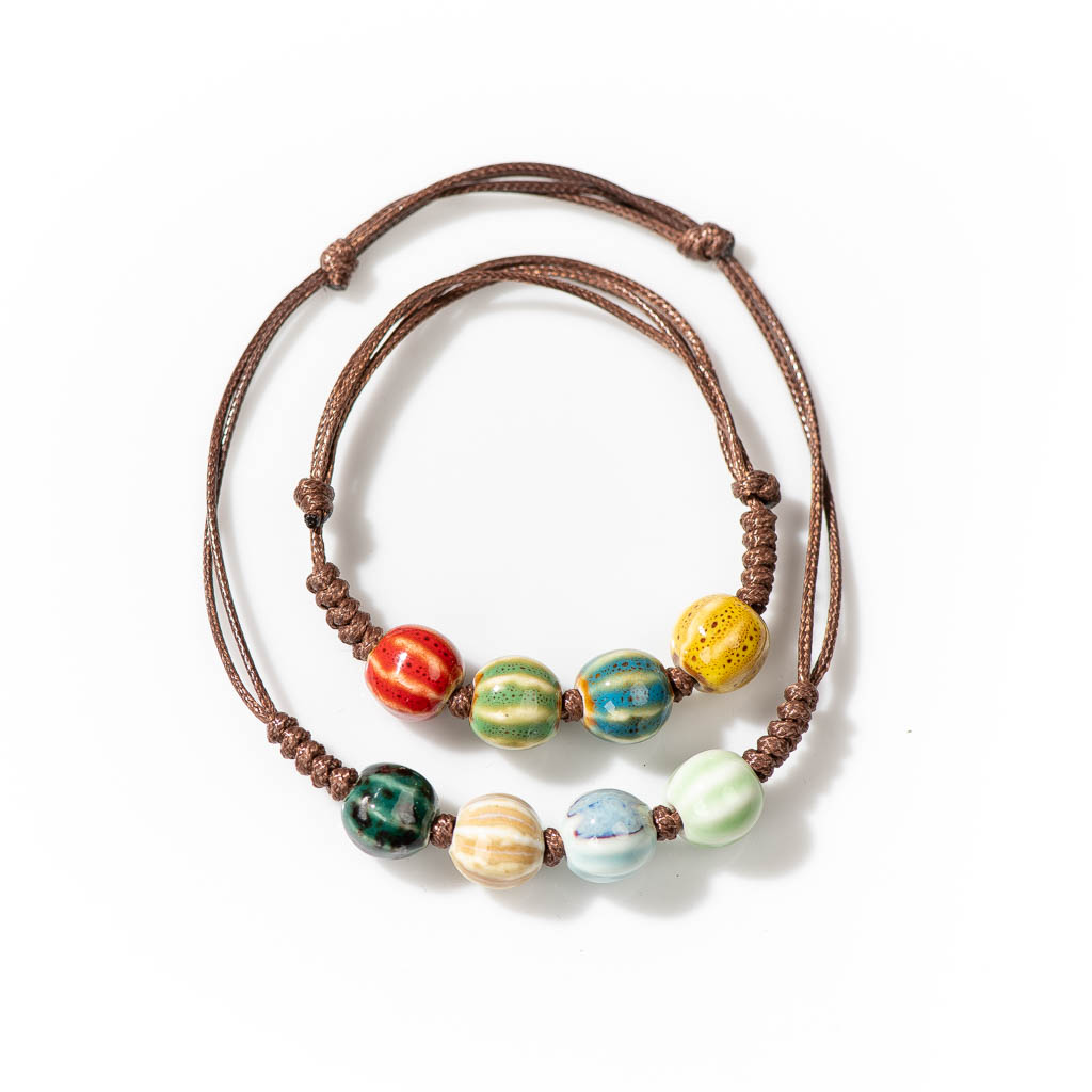 수제 세라믹 복고풍 스타일 비즈 사이즈 조절 팔찌 도매 - Ceramic Link Bracelet 리뷰 및 가격