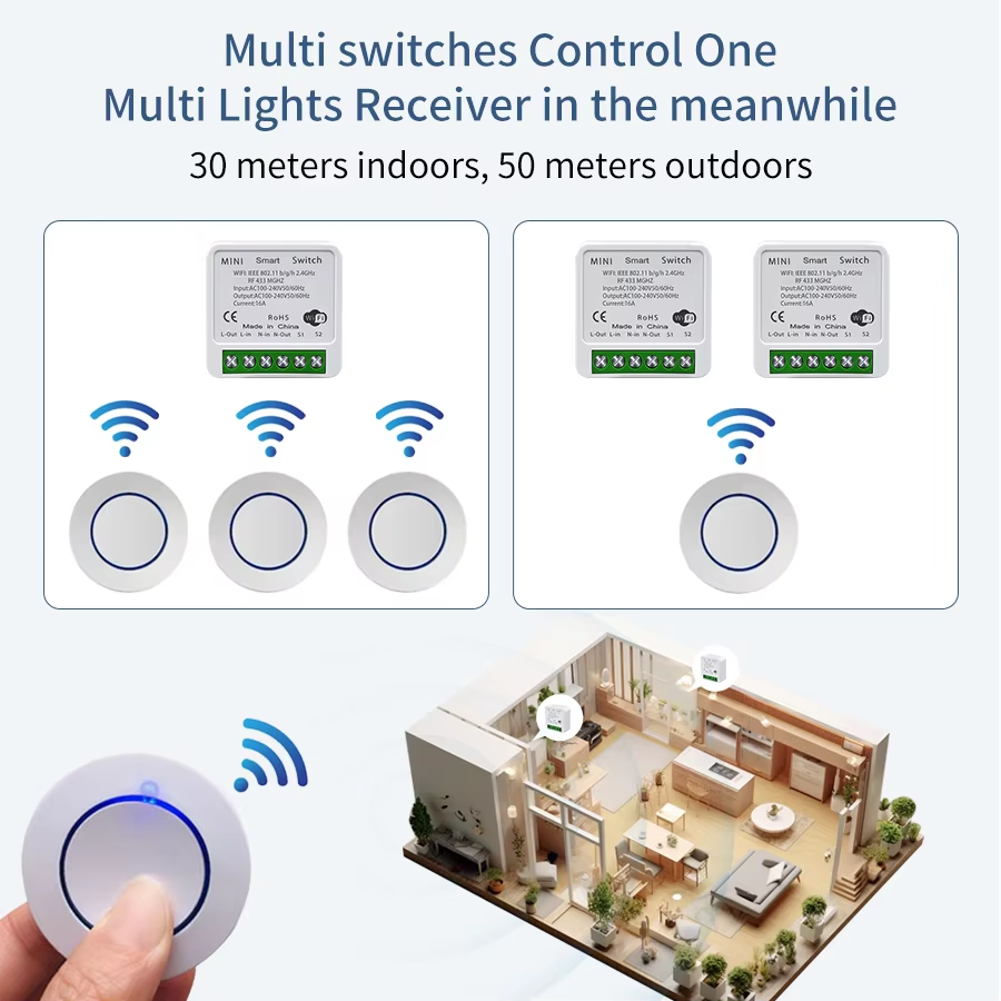 RF433Mhz 16A/20A Tuya WiFi 스마트 - Smart Accessories 리뷰 및 가격