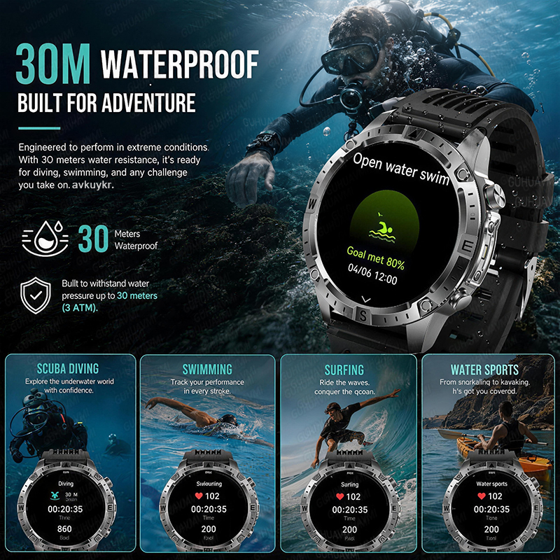 새로운 야외 군용 탱크 울트라 스마트 워치 GPS 지도 - Smartwatch Nexus 리뷰 및 가격